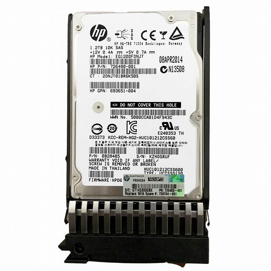 [E7W47A] Жесткий Диск Hp Msa 730704-001 1,2tb E7w47a