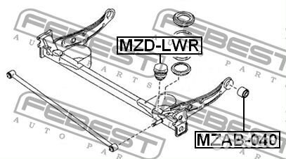Отбойник амортизатора mazda MPV 99-06 зад. Febest