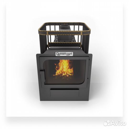 Печь для бани Сабантуй Квадро Чугун 24 Панорама