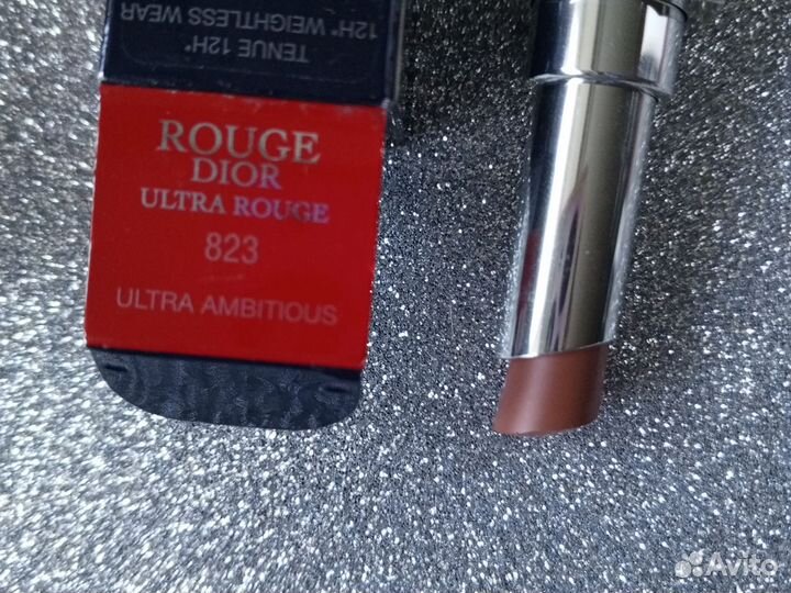 Помада стойкая Dior rouge 823 нюдовая