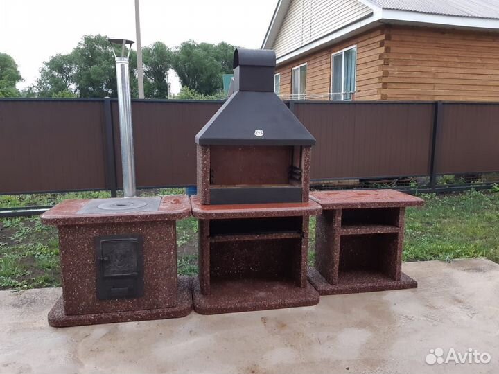 Модульный комплекс барбекю,печь под казан,гриль