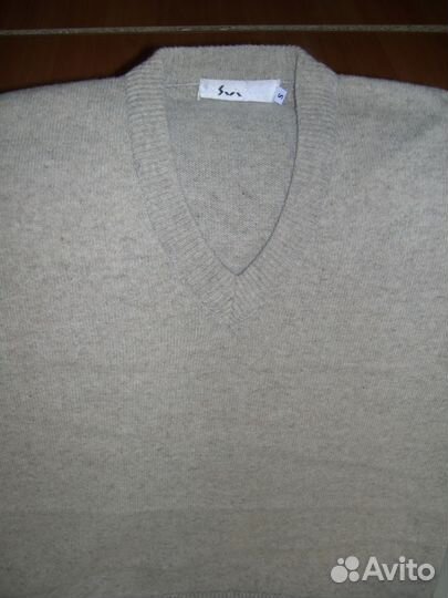 Пуловер мужской чистошерстяной бежевый