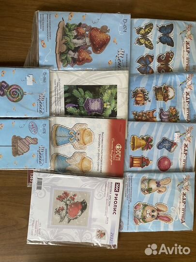 Остатки наборов для вышивания