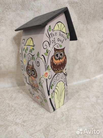 Ключница из дерева ручная роспись