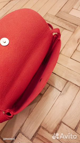 Сумка женская через плечо красная