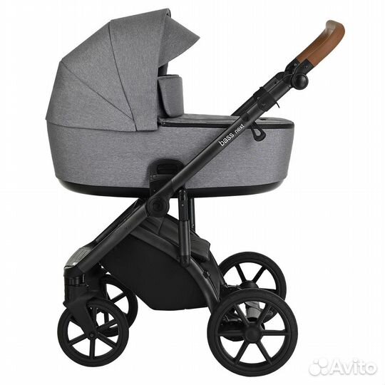 Roan Коляска 2 в1 Bass Next Shiny Grey/Black