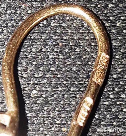 Серьги серебро с позолотой СССР.1968