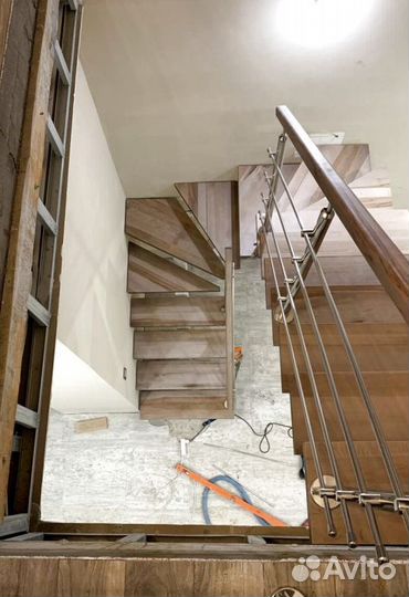 Перила кованные Установка