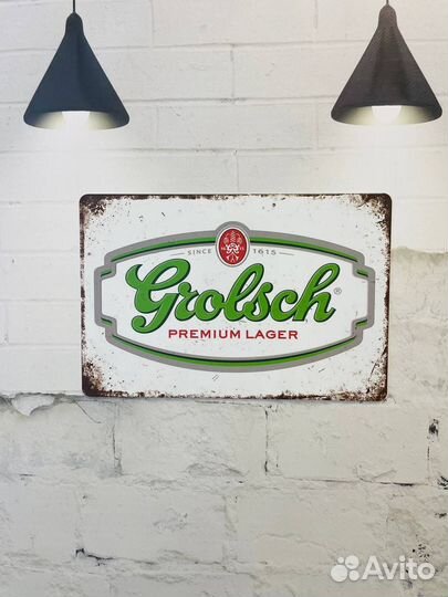 Декор на стену табличка Grolsch Beer