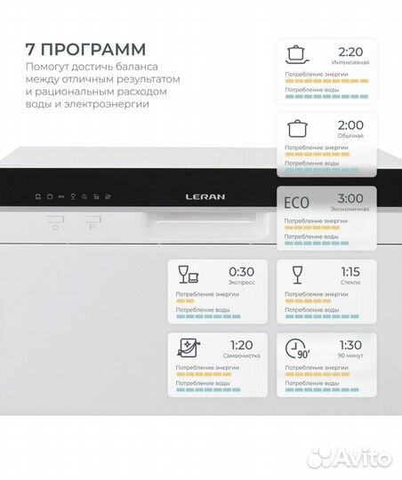 Настольная посудомоечная машина leran (CDW 55-067)