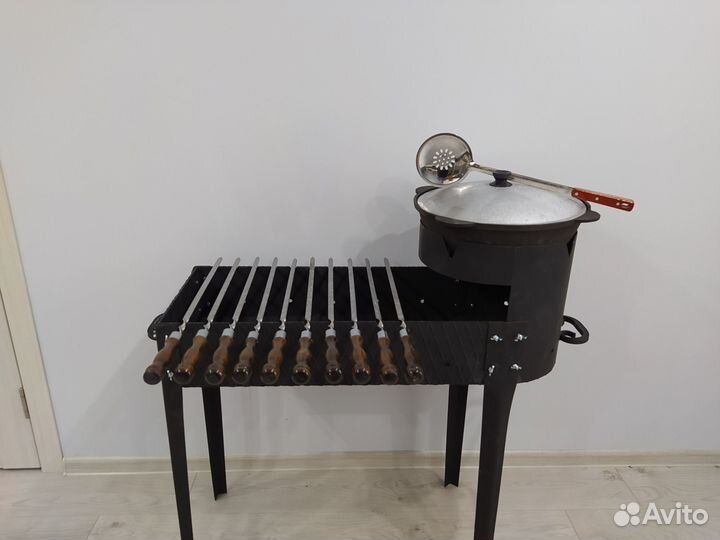 Казан + мангал + шампура + в подарок шумовка