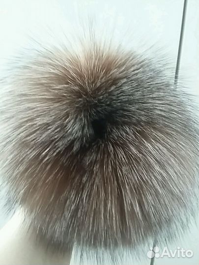 Шапка вязанная чернобурка