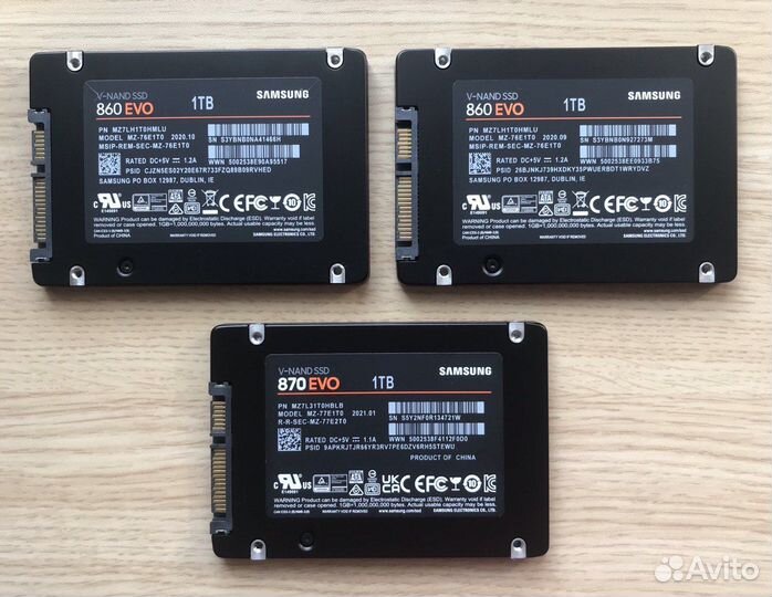 Диск SSD Samsung 860 EVO 1Tb (health 99) оригинал