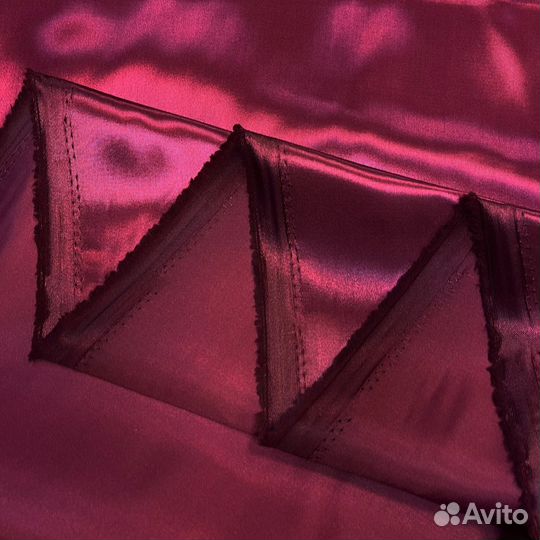 Ткань атлас-сатин цвет бордовый