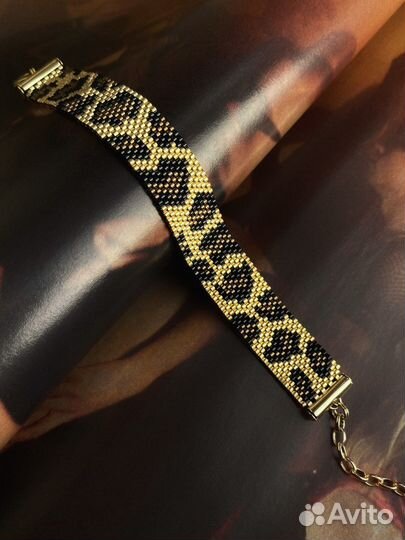 Леопардовый принт браслет/чокер/кольцо