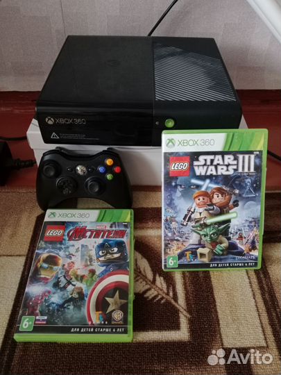 Xbox 360 e 500gb+2 игры
