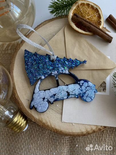 Новогодние игрушки из эпоксидной смолы