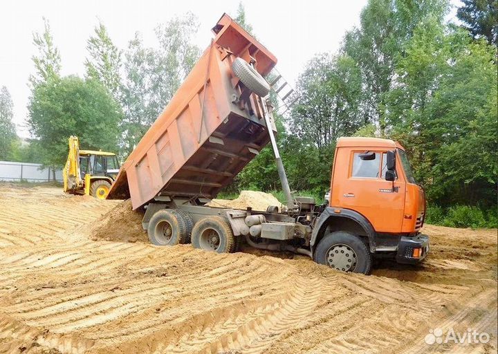 Песок карьерный в наличии с доставкой