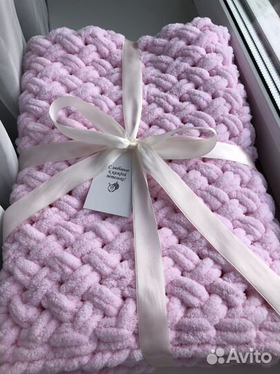 Плед детский вязаный