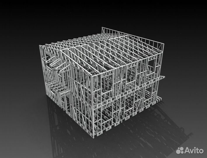 Лстк каркас торгово-офисного здания площадью 242 м