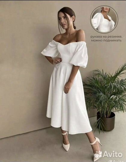 Вечернее платье белое