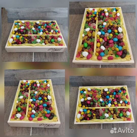 Съедобный букет бокс из сухофруктов орехов