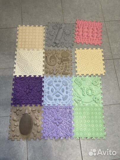 Коврик массажный пазл 12 штук