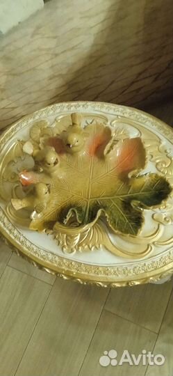 Декоративная тарелка - ваза с птицами