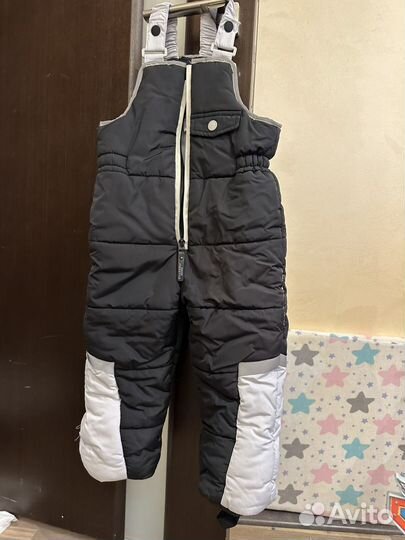 Штаны на лямках зимние размер 98