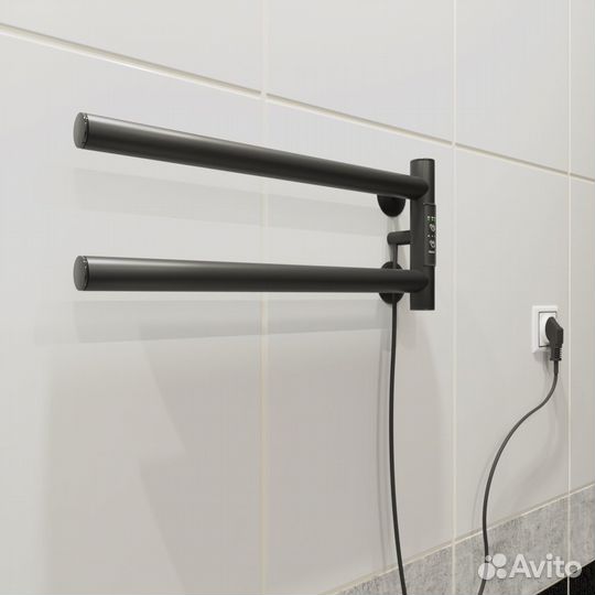 Полотенцесуш электр. cook 190x110 прав. черный ма