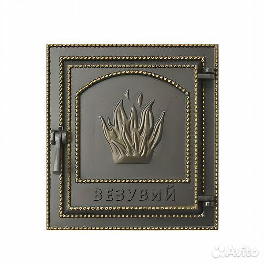 Дверь для Камина каминная 211 (Бронза) везувий