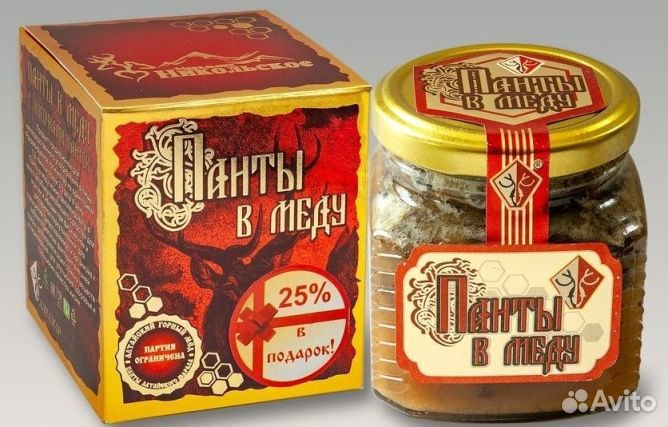 Панты Алтайского Марала в Меду(для мужчин и женщин