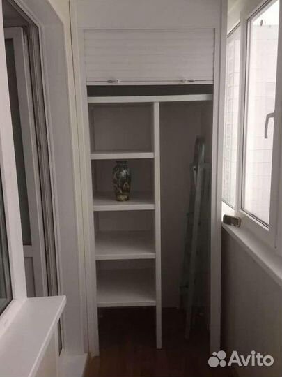 Шкаф с рольставнями на балкон на заказ с гарантией