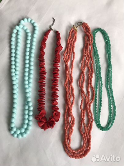 Бусы винтаж Чехия Индия Мурано много