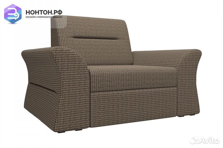 Кресло Клайд рогожка коричневая