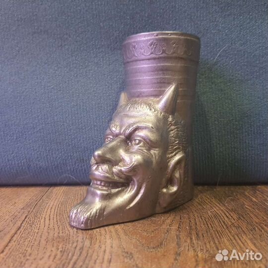 Винтажная карандашница-голова Черта. СССР