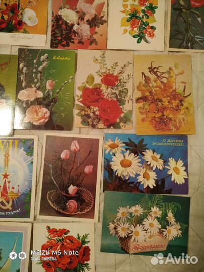 Открытки поздравительные,ссср,80 е годы