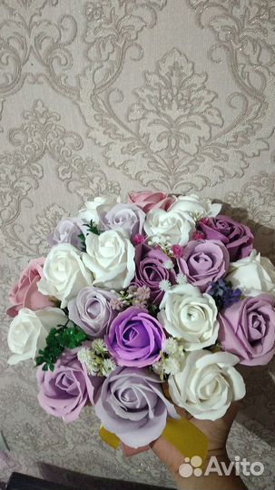 Букет из мыльных роз