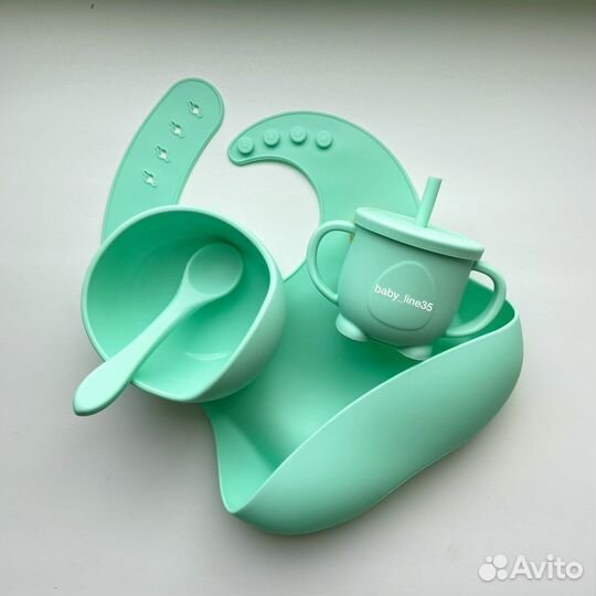 Набор детской силиконовой посуды