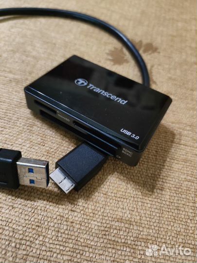 Картридер Transcend USB3.0 (TS-RDF8K) Black