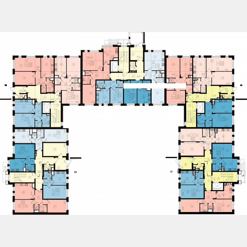 2-к. квартира, 53,3 м², 1/4 эт.