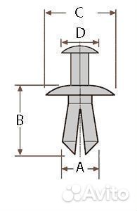 Крепёж автомобильный, пистон, клипса BMW