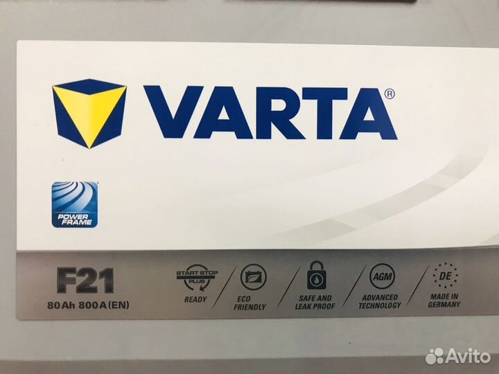 Аккумуляторы Varta AGM 80
