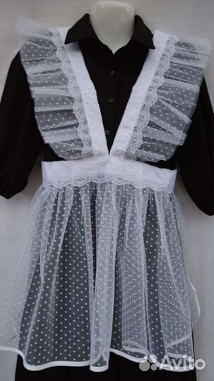 Белый школьный фартук