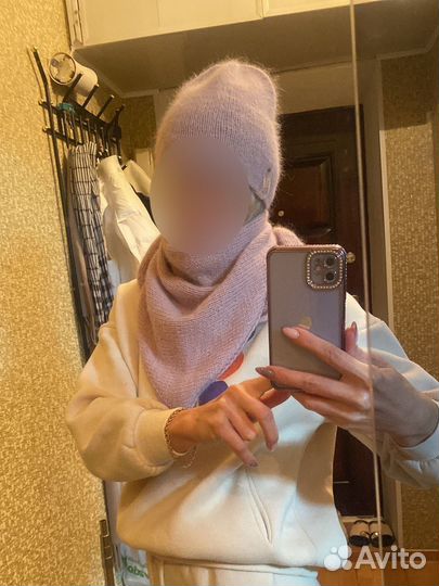 Снуд, шапка, варежки, косынка