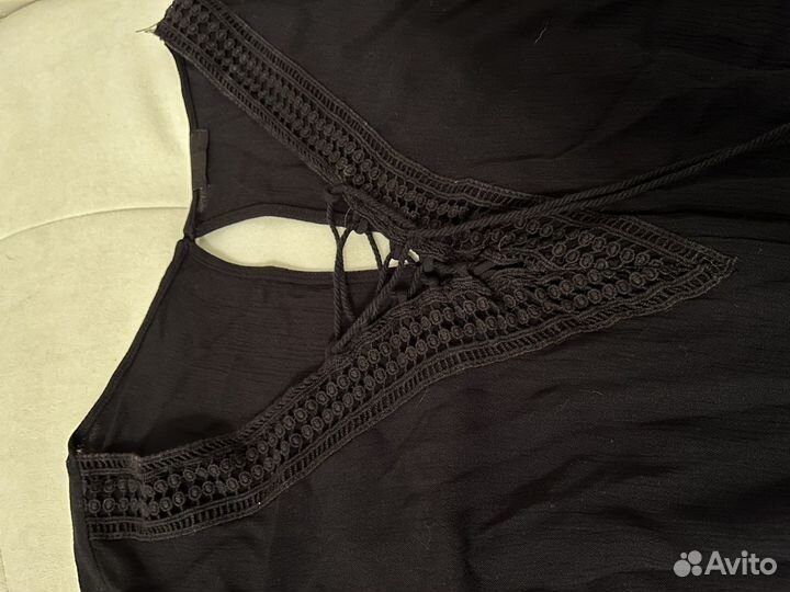 Комбинезон с шортами черный хлопок Oysho