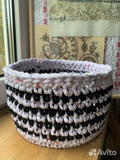 Корзина для хранения из трикотажа