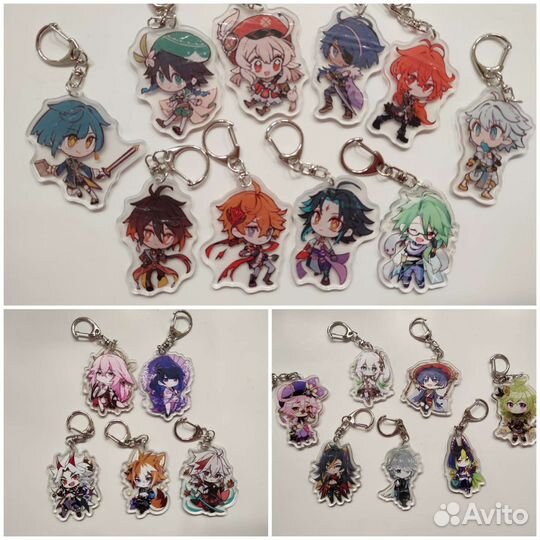 Акриловый брелок Genshin impact, Naruto