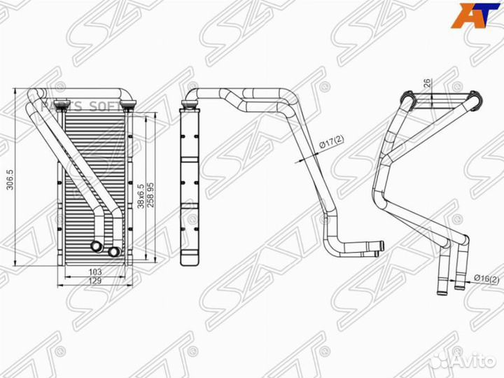 Радиатор отопителя салона subaru forester/legacy/impreza 03-08