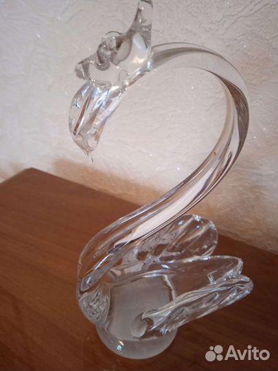 Лебедь фигурка хрусталь 